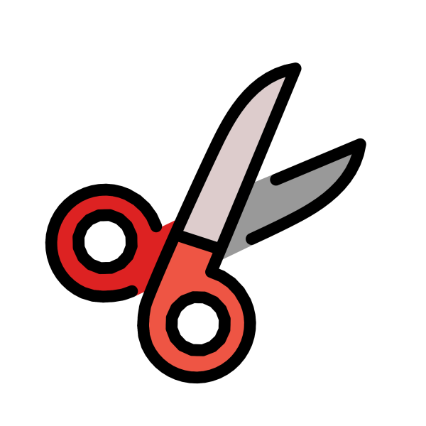 Emoji с ножницами