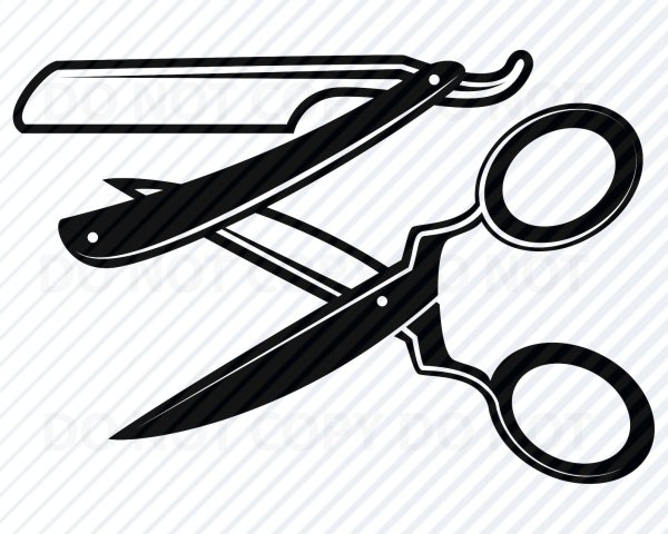 Векторные ножницы парикмахерские