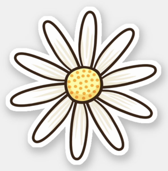 Наклейка ромашки