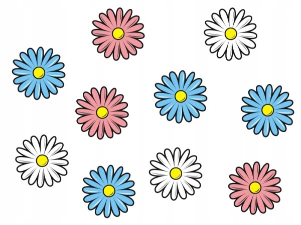 Наклейки цветочки ромашки