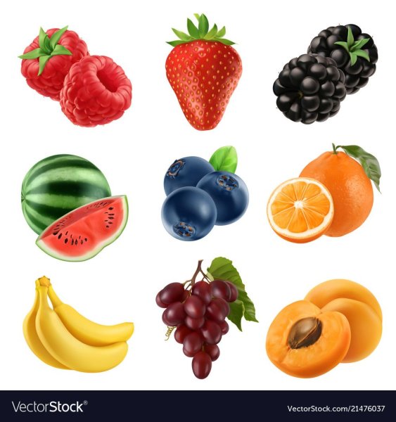 Стикеры фрукты