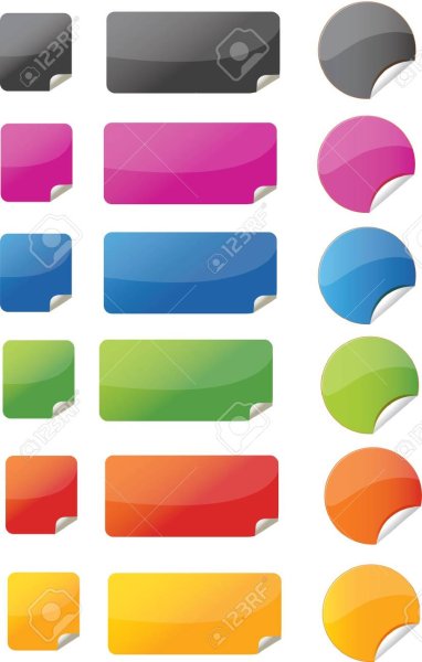 Стикеры цветные вектор