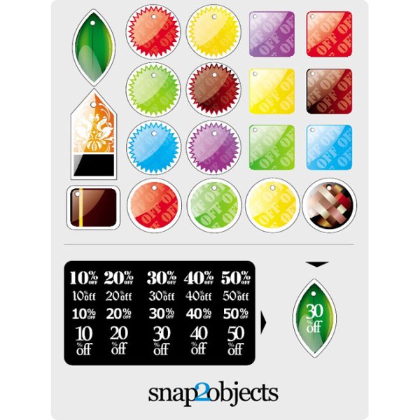 Квадратные Стикеры цветные