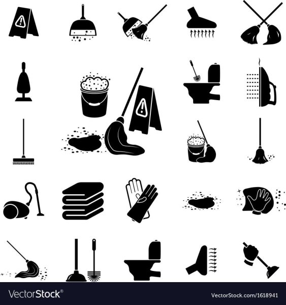 Инвентарь для уборки вектор