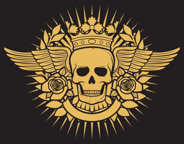 Череп в лавровом венке
