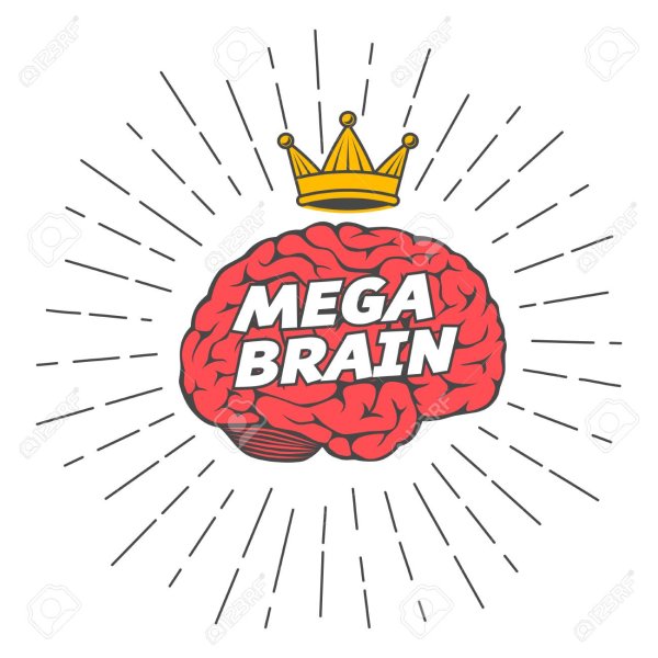 Логотип белка Мегамозг вектор