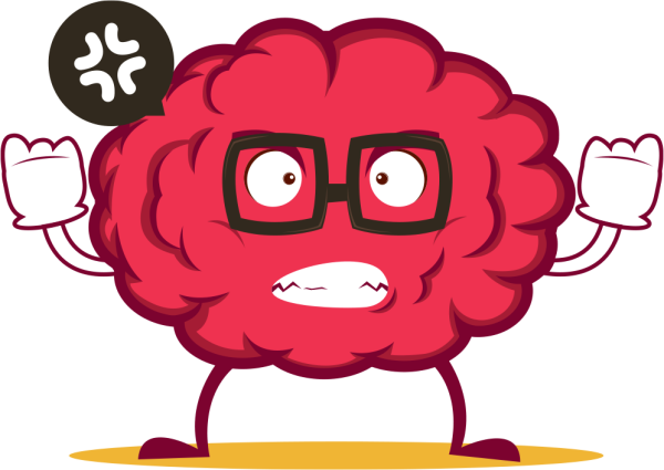 Эмодзи мозг вектор