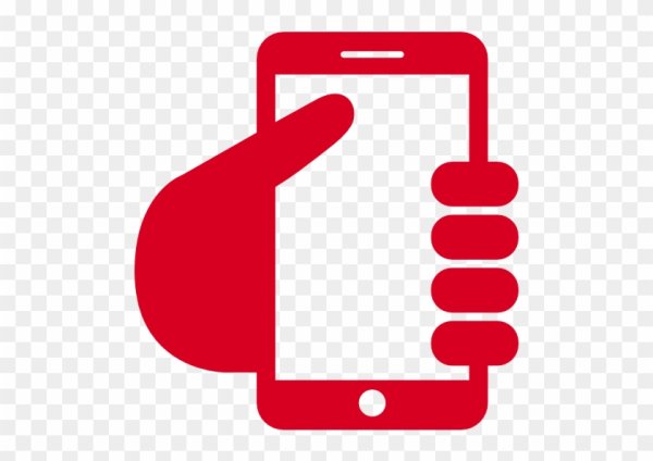 Значок смартфона красный