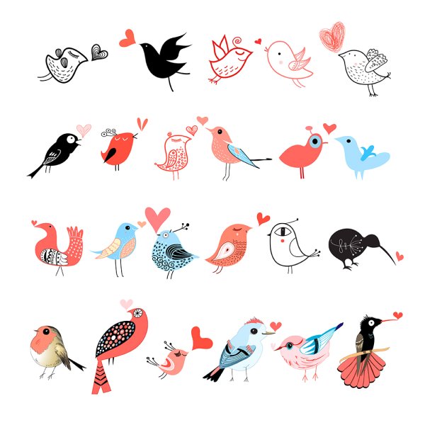 Милые Стикеры птицы