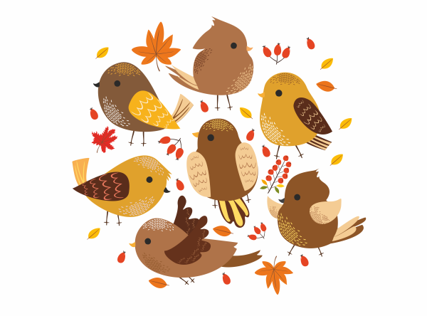 Воробей стилизация