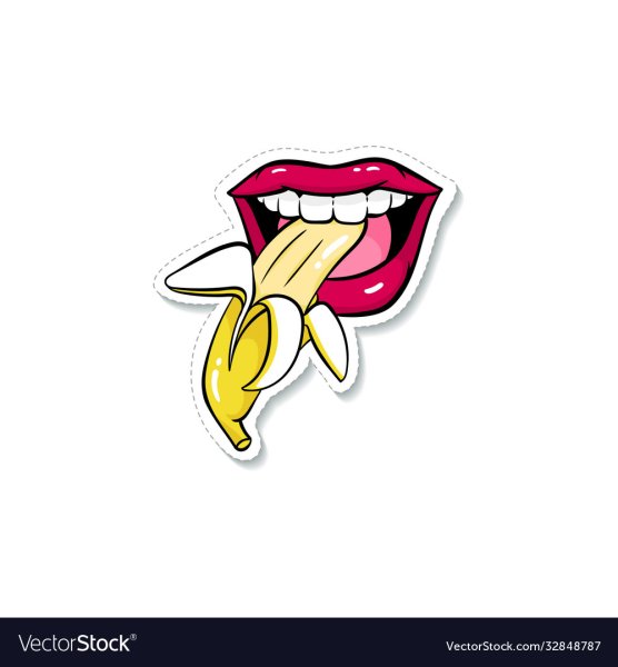 Губы банан арт