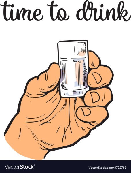 Стакан в руке рисунок