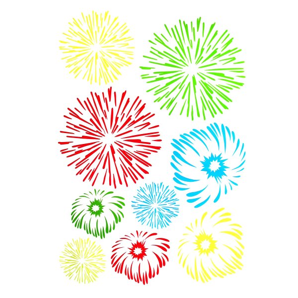 Стикер фейерверк