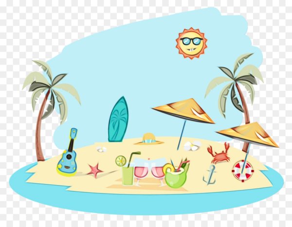 Пляж отдыхающие вектор