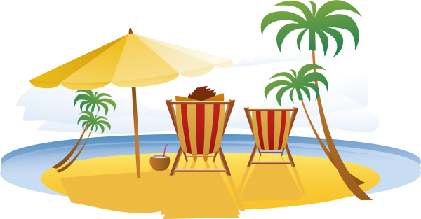 Летний пляж вектор