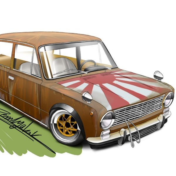 ВАЗ 2103 сбоку арт