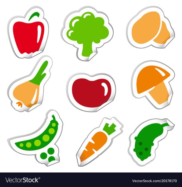 Овощи наклейки для распечатки