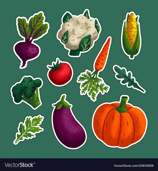 Наклейка для декора овощи