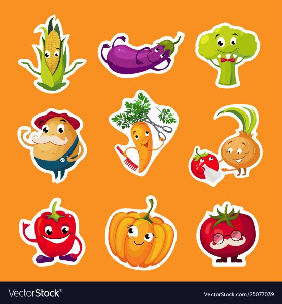Стикеры овощи