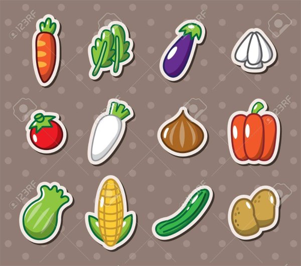 Наклейка "овощи"