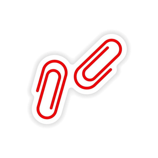 Стикер со скрепкой