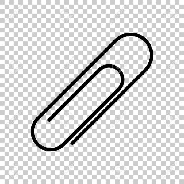 Канцелярская скрепка без фона