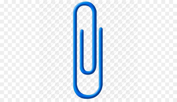 Скрепка голубая