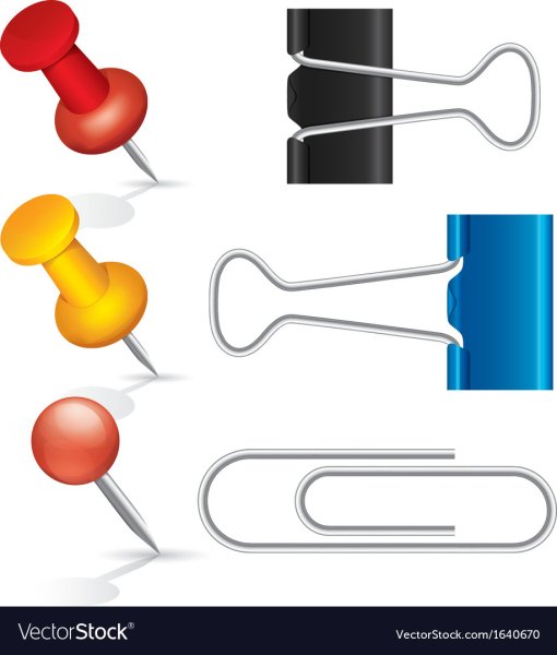 Скрепка кнопка на прозрачном фоне