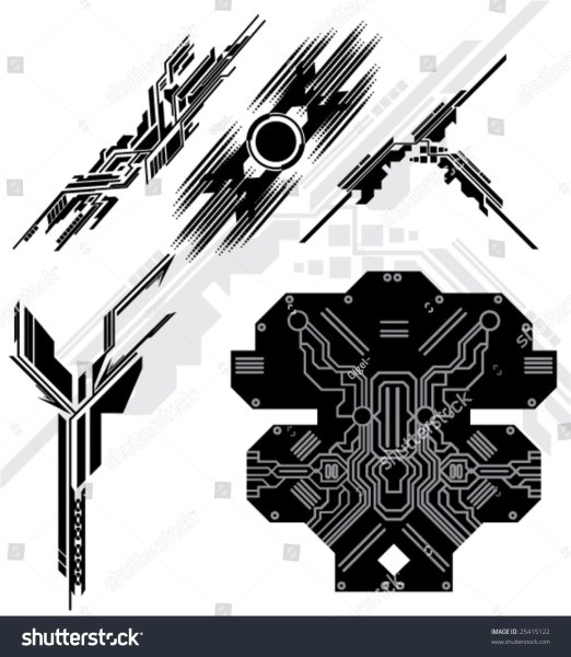 Узоры в стиле киберпанк