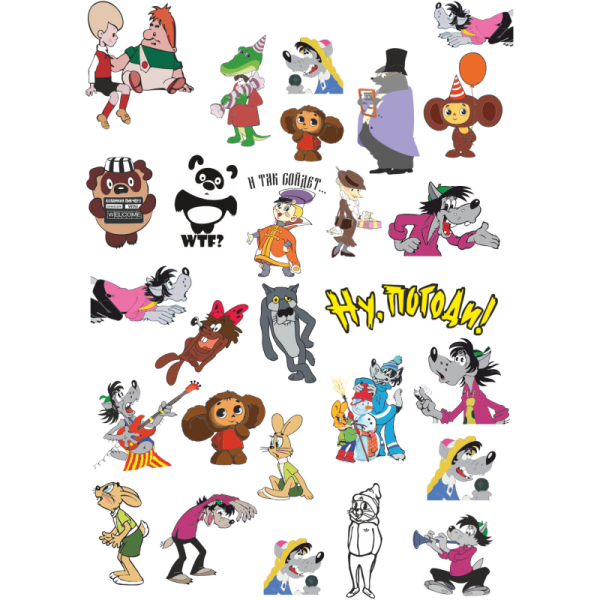 Наклейки мультгерои