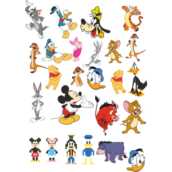 Наклейки герои мультфильмов