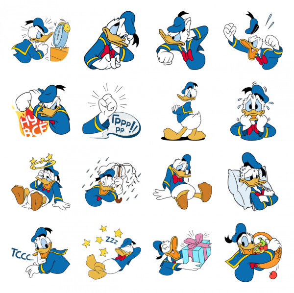 Стикеры Дональд дак