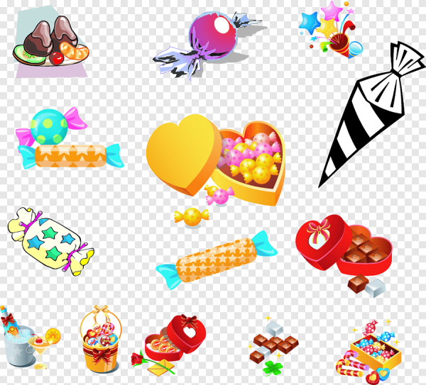 Конфета стикер на прозрачном фоне