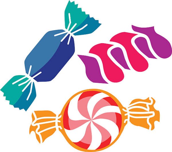 Синяя конфета вектор