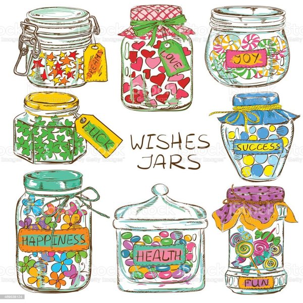 Баночка со сладостями рисунок