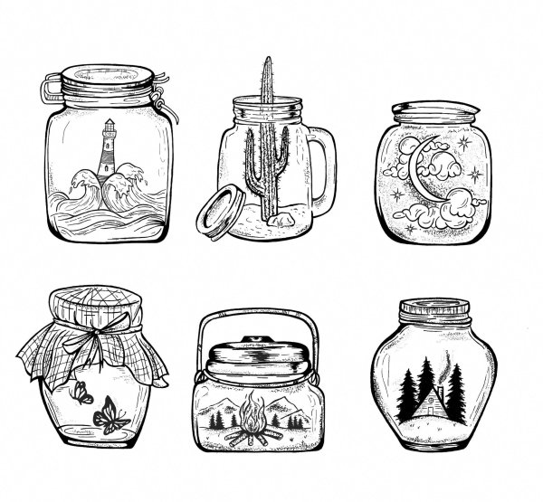 Трафарет банки для рисования