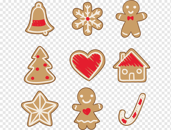 Наклейки новогодние пряники