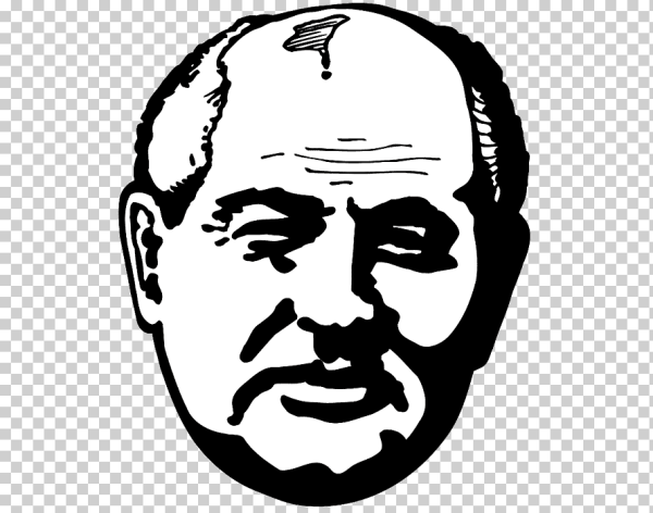 Михаил Горбачев чб
