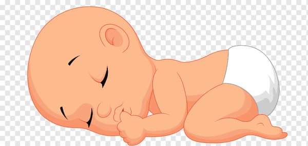 Мультяшный спящий малыш