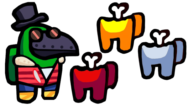 Among us персонажи на белом фоне