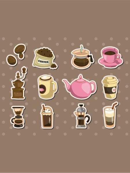 Милые Стикеры кофе