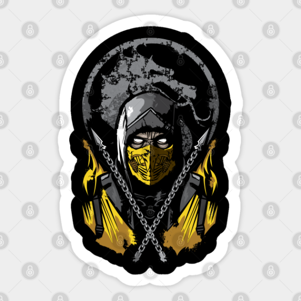 Стикеры мортал комбат Скорпион