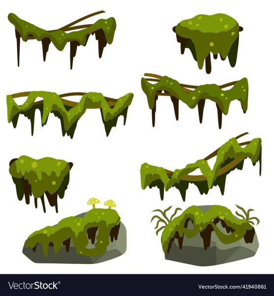 Мох иллюстрация флет