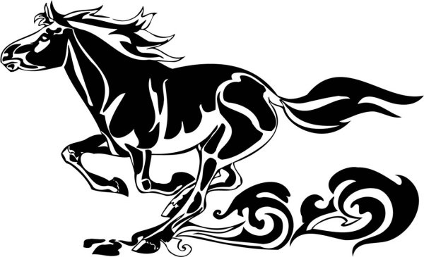 Силуэт лошади на фоне