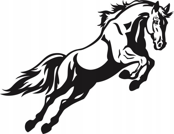 Силуэт бегущей лошади