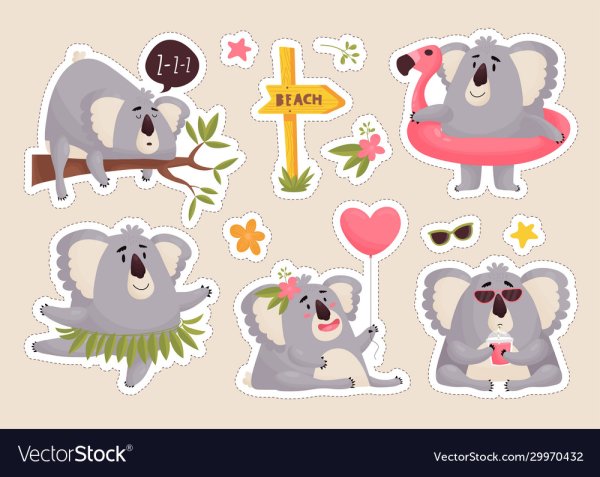 Наклейки "коалы"