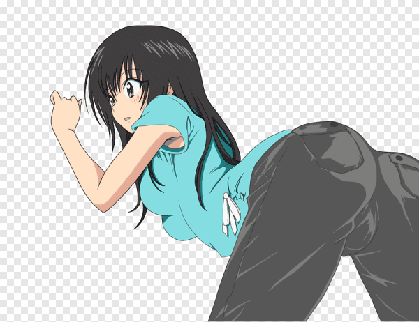 Аниме девушка облокачивается