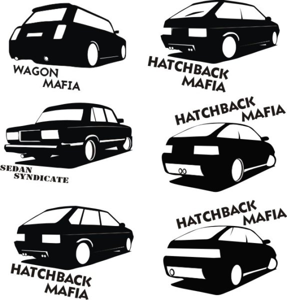 Наклейки на заниженные авто