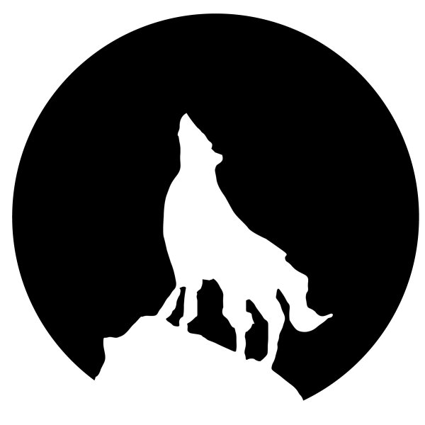 Силуэт волка в круге