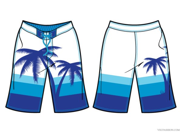 Мальчик в шортах вектор